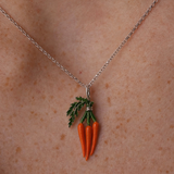 Lucky Carrots Charm - Solid 925 Silver