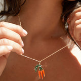 Lucky Carrots Charm - Solid 925 Silver