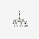 Mini Grazing Horse Charm - Solid 925 Silver